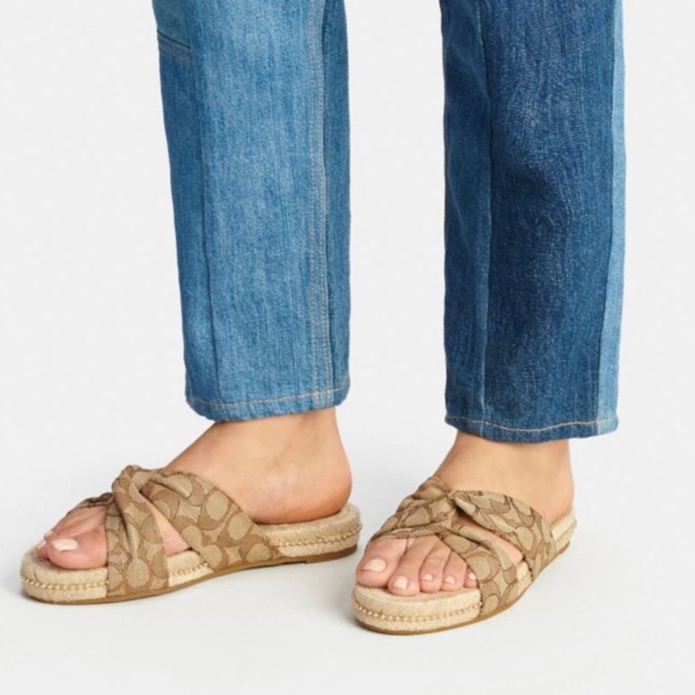 Coach Charli Espadrille Slides Size 11 - Picture 2 of 13